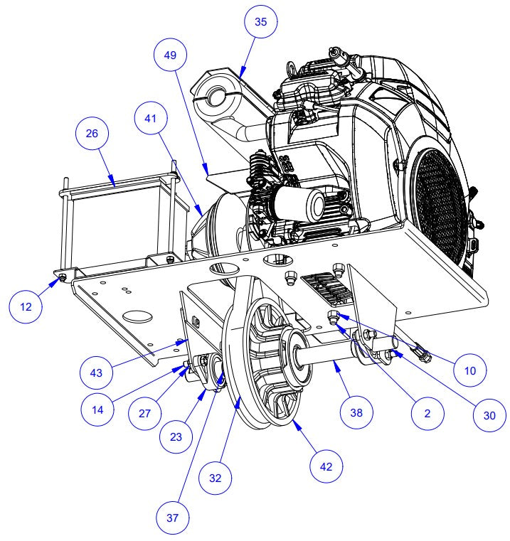 MP245 (pre 2021) Power Unit Assembly Parts by Allen Engineering
