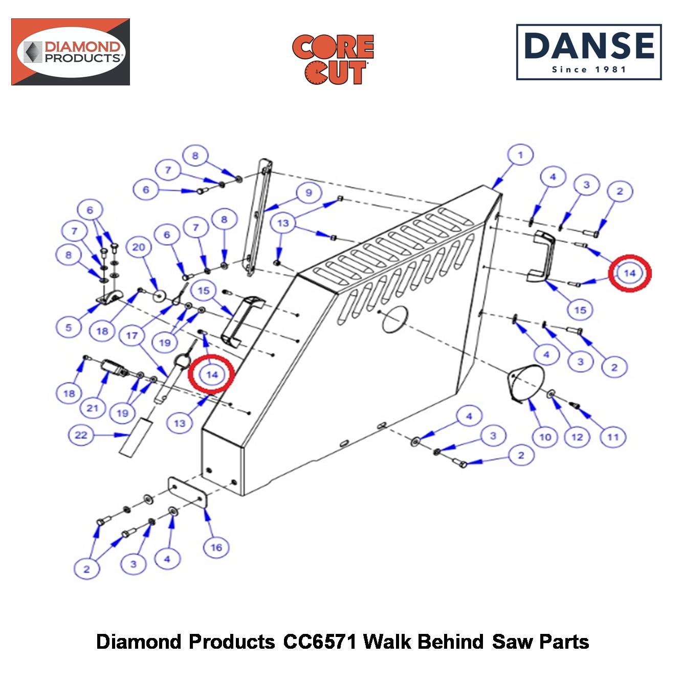 1/4-20X3/4" Soc Capscrew 2900247 Fits Core Cut CC6571 Walk Behind Saw By Diamond Products
