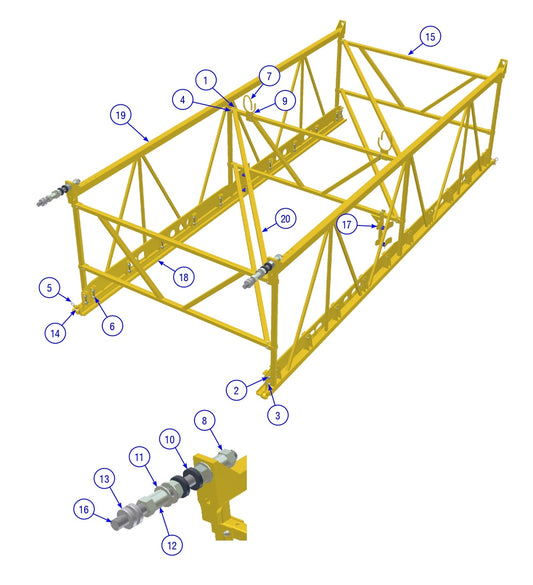 BDF6048B 15’ Frame Assembly Parts by Allen Engineering
