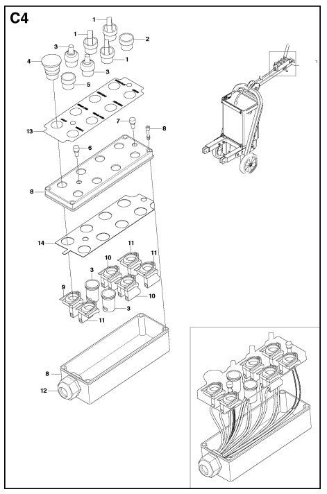 Electrical C4 Assembly Parts For PG 680 By Husqvarna