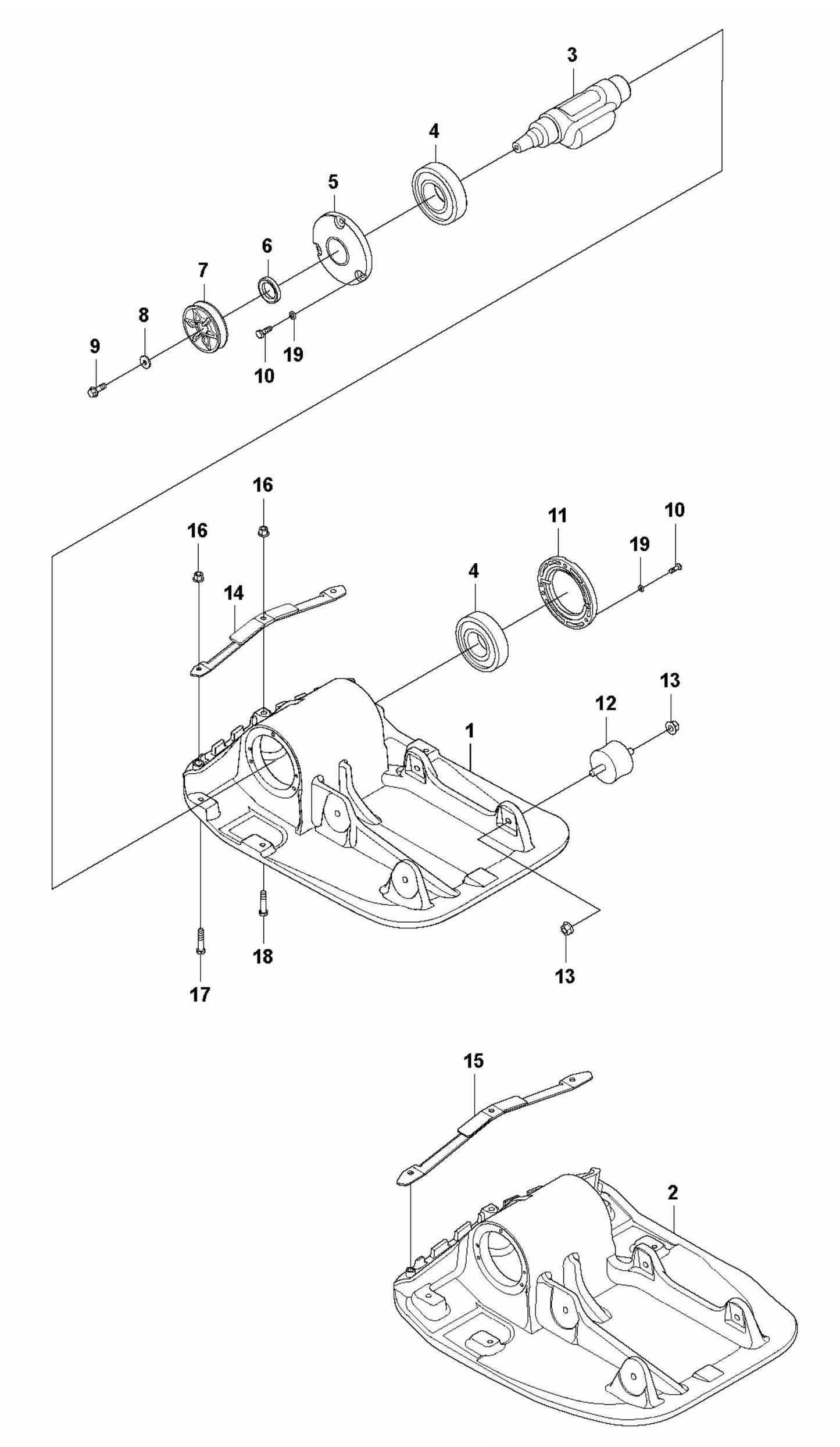 LF 75 LAT Ground Plate Installation Assembly Parts by Husqvarna