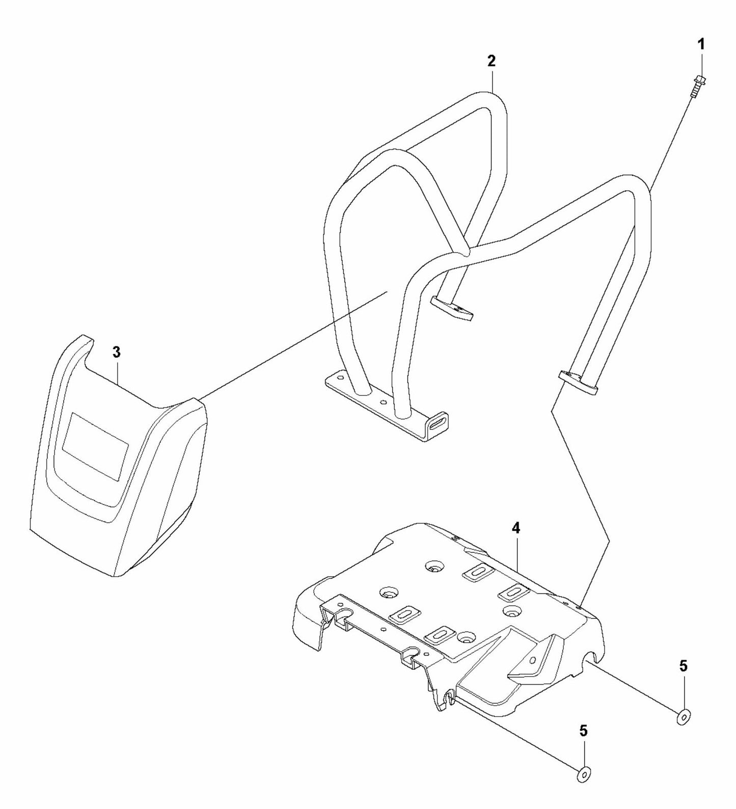 LF 75 LAT Engine Plate Assembly Parts by Husqvarna
