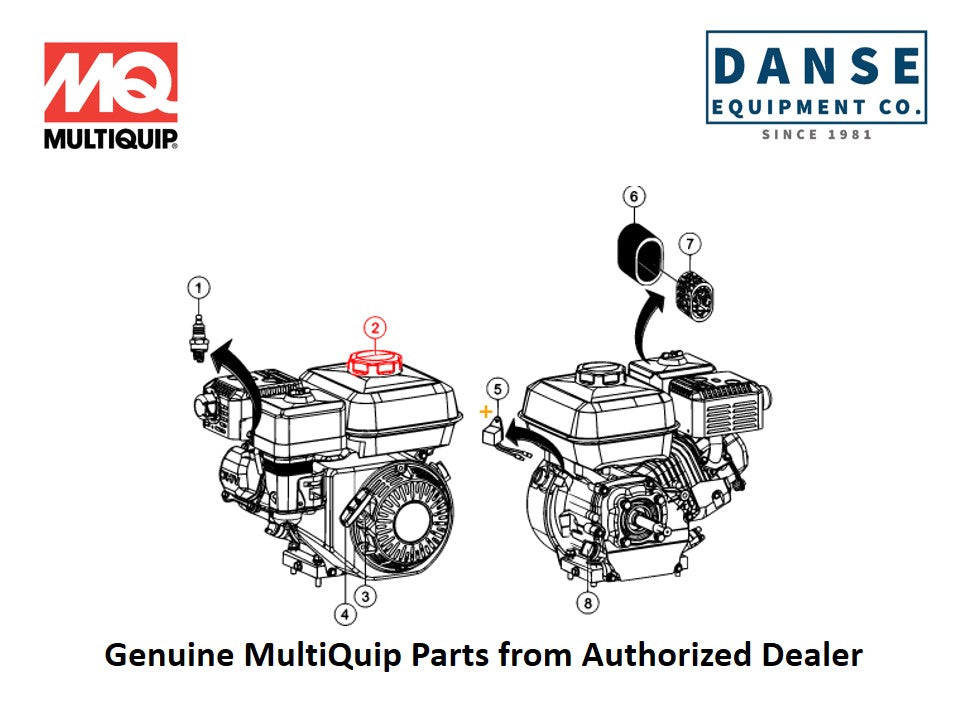 17620Z4H900 Fuel Tank Cap For Honda GX160UT2QX2 Fits BH11C Series Whiteman Walk-Behind Power Trowels By Multiquip