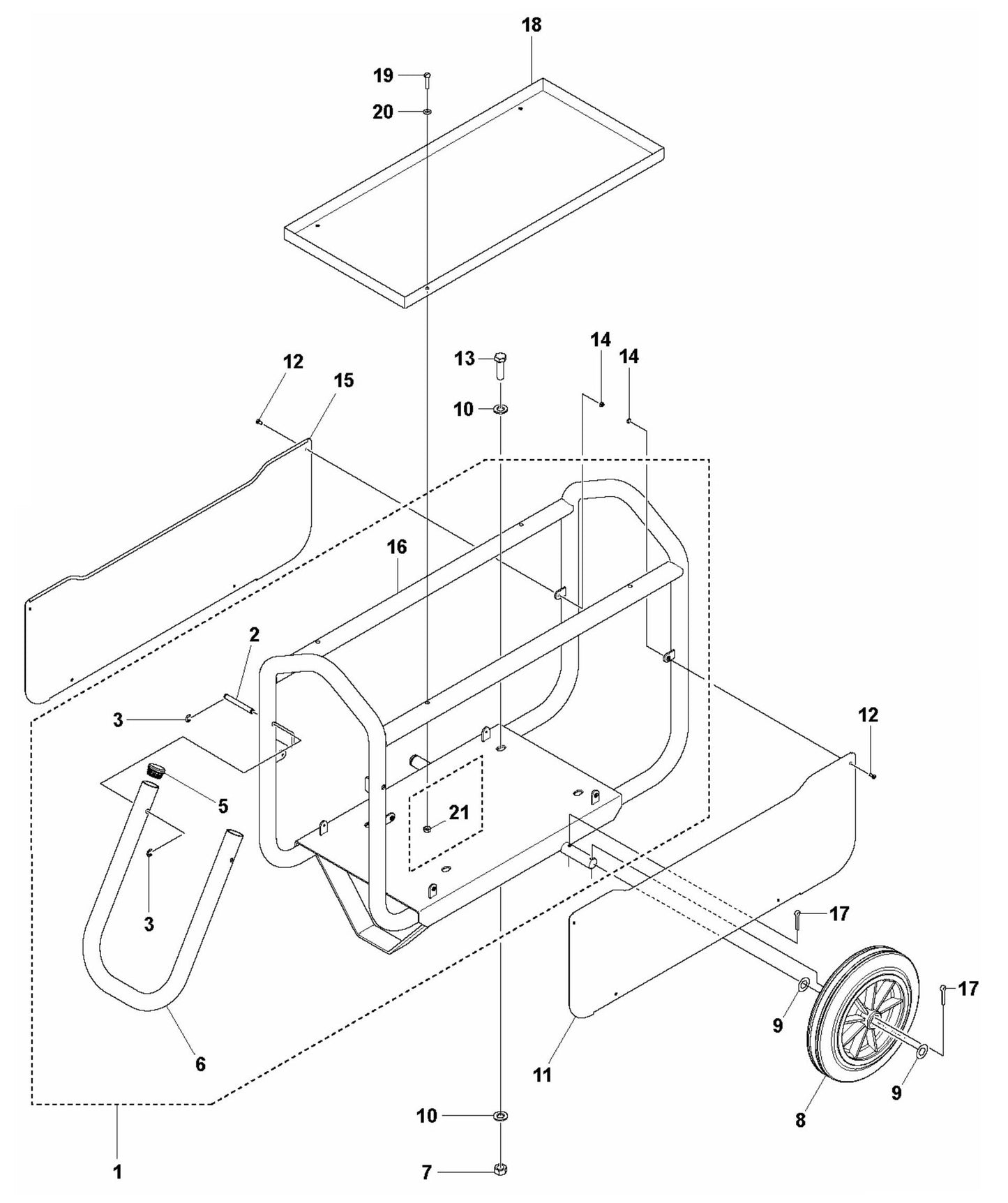 CF 67T CI4P Frame Assembly Parts by Husqvarna