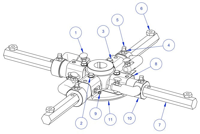 MP245 (pre 2021) RH Spider Assembly Parts by Allen Engineering