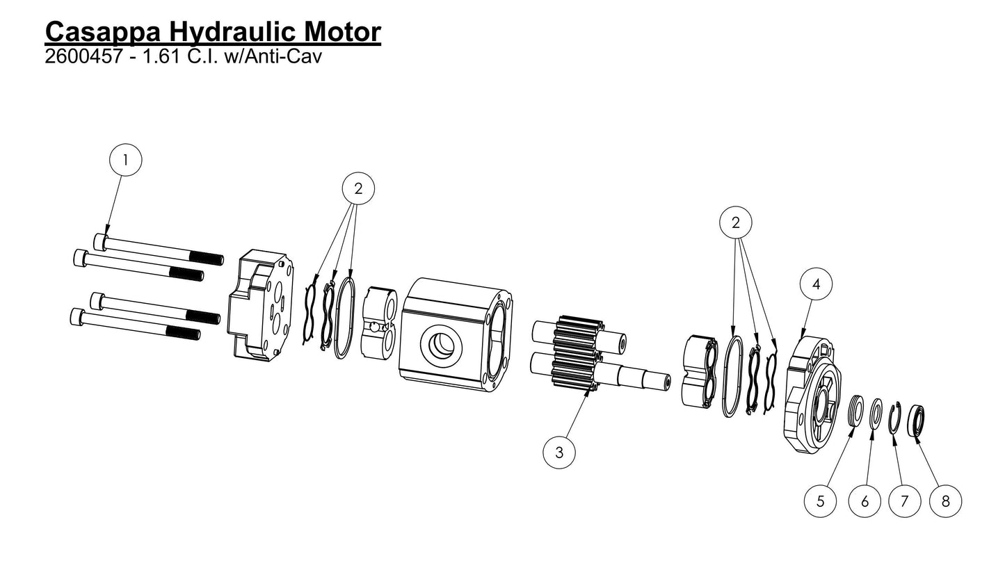HS-20-F-15 Casappa Hydraulic Motor Assembly Parts