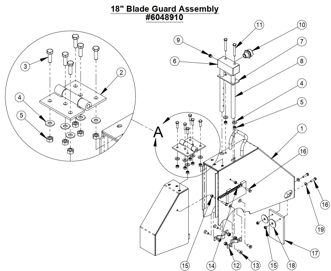 CC1300 XL 18" Blade Guard Assembly