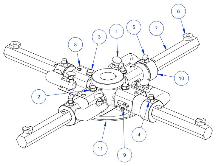 MP245 (pre 2021) LH Spider Assembly Parts by Allen Engineering