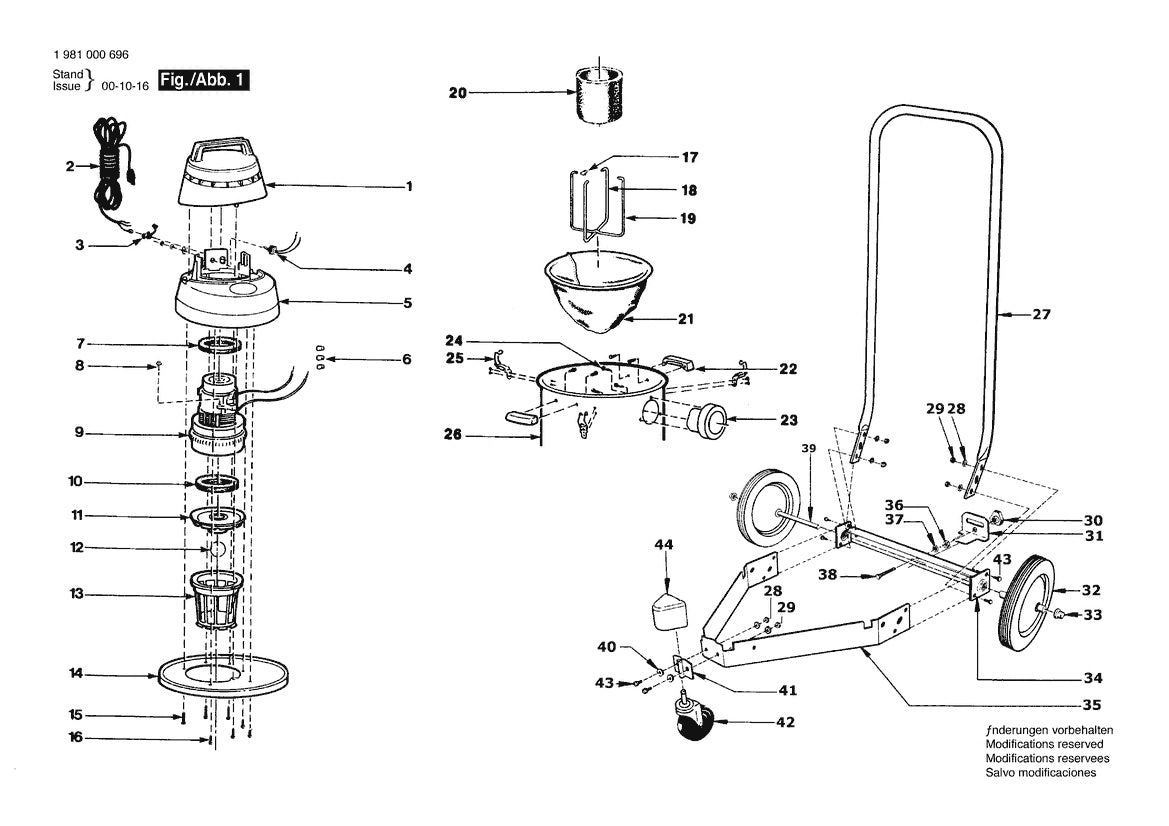 1702 (1981000696) Bosch Vacuum Parts Diagram