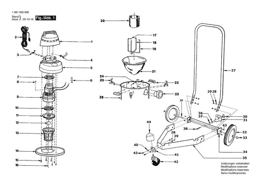 1702 (1981000696) Bosch Vacuum Parts Diagram