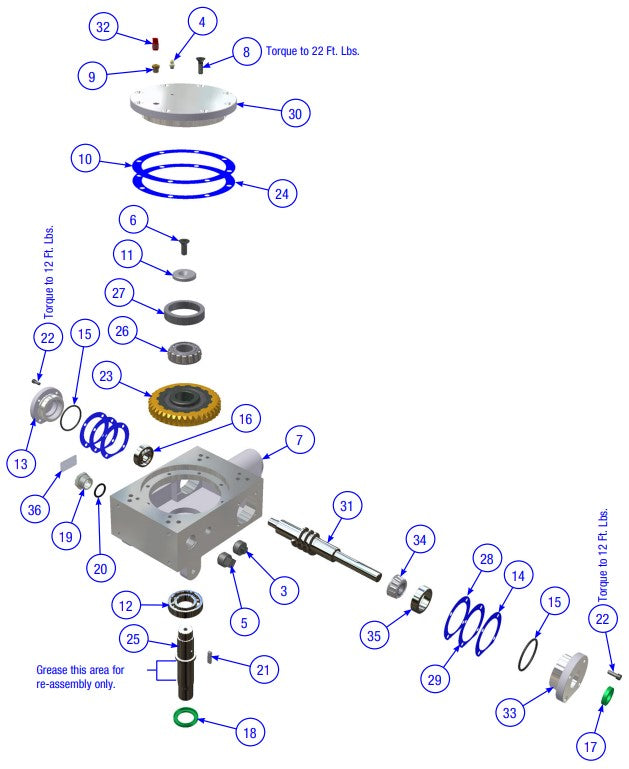MP245 (pre 2021) RH Gearbox Assembly Parts by Allen Engineering