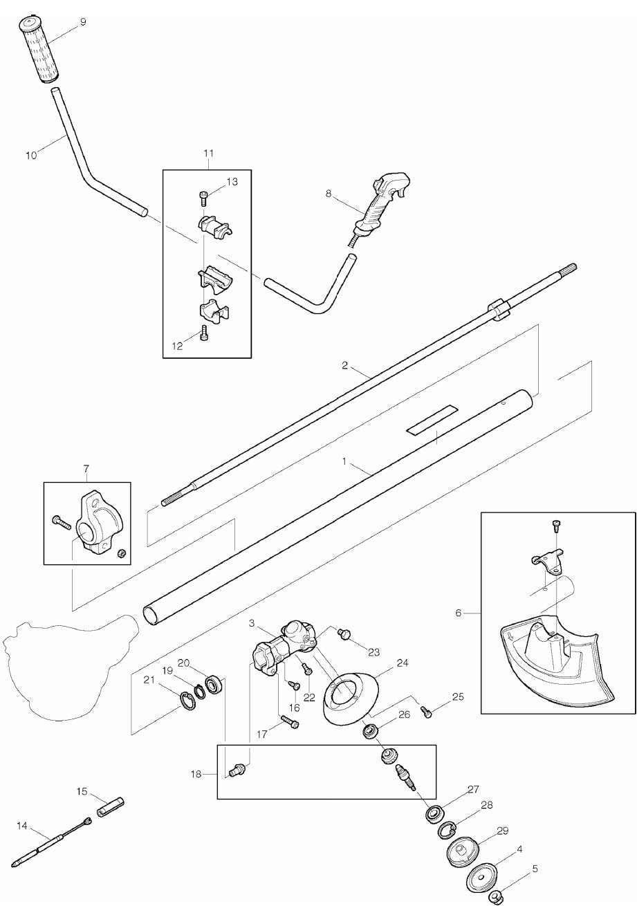RBC252 String Trimmer Assembly Parts by Makita