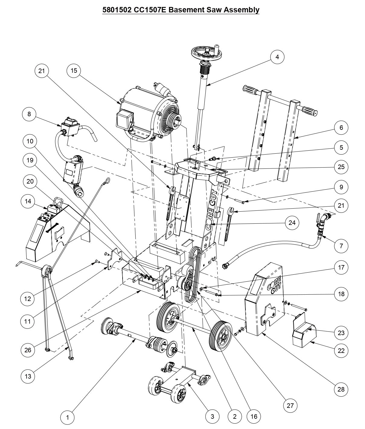 CC1507E Basement Saw Assembly