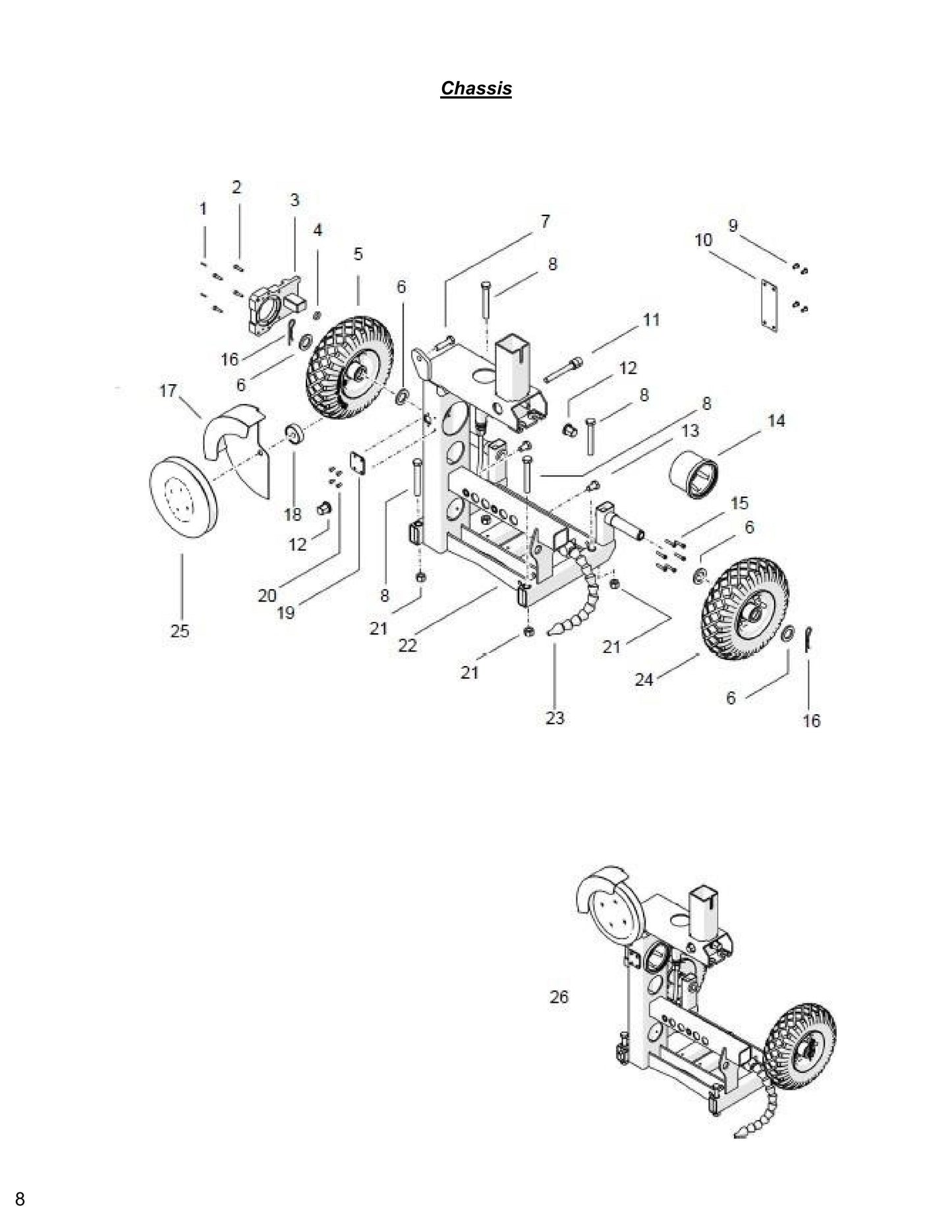 WCU14, WCH17, WCE17 Chassis Parts