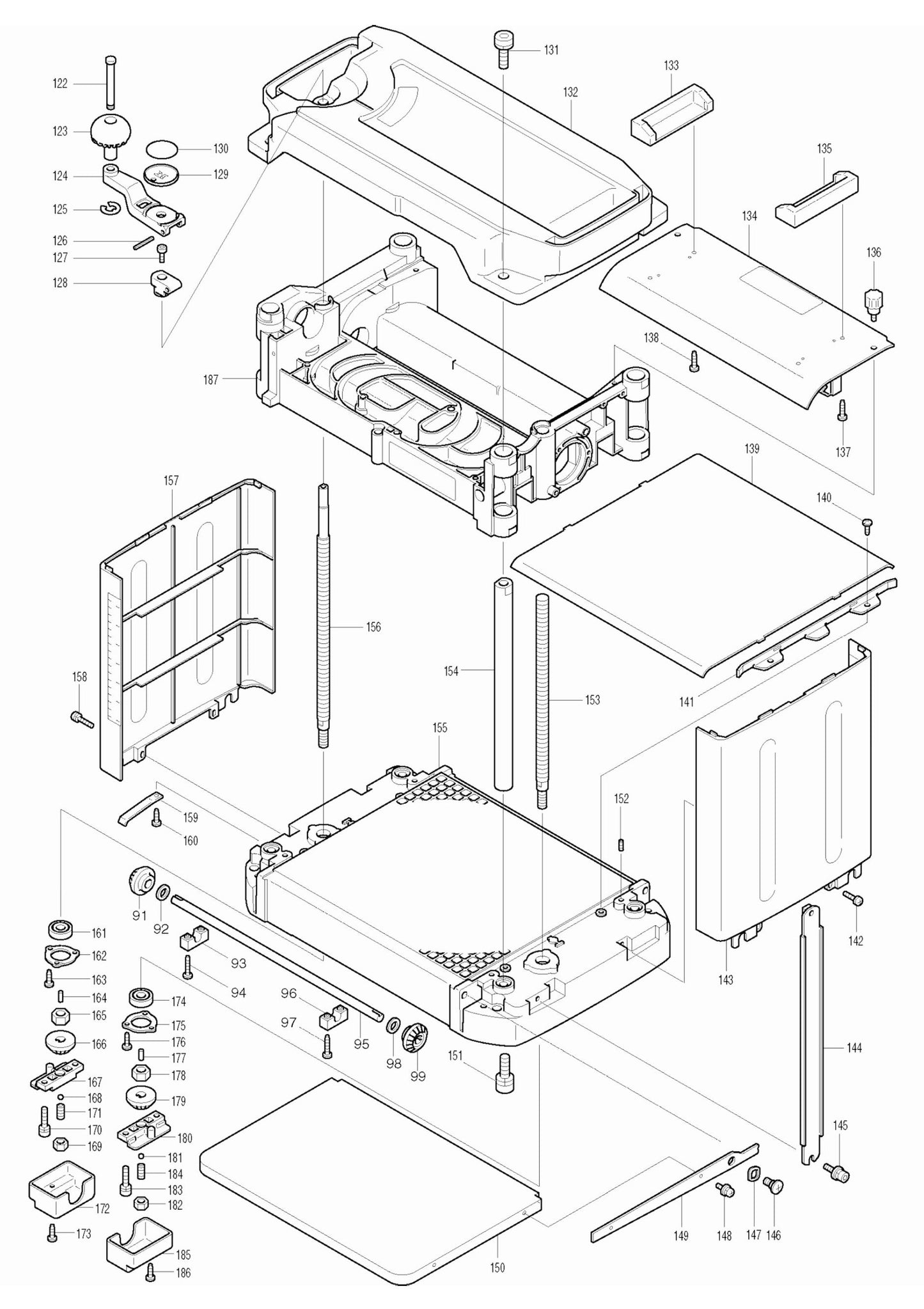 2012NB Planer Assembly-2 Parts By Makita