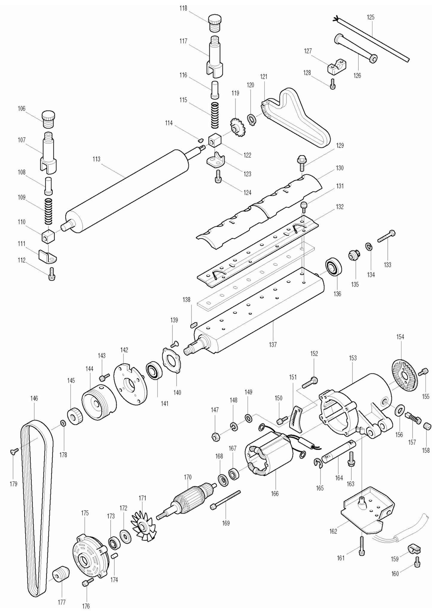 2040 Jointer Planer Assembly Parts 3 By Makita