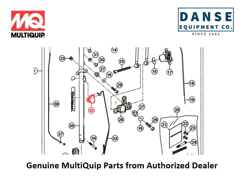 20856 Switch, Centrifugal Stop For BA Series Whiteman Walk-Behind Power Trowels By Multiquip