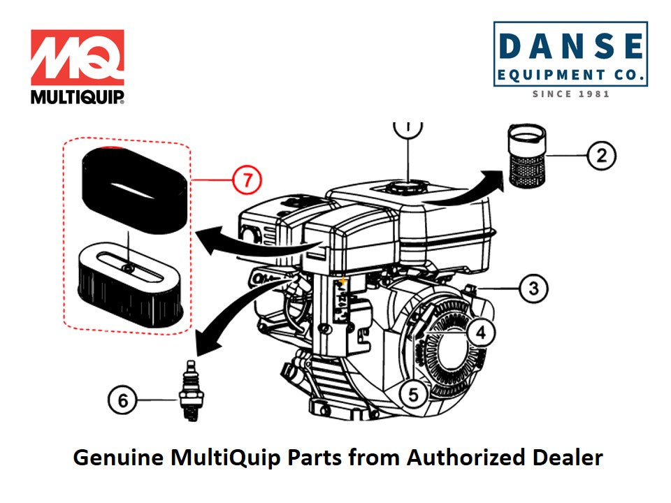 20A3263600 Element Set EX170DM2230 For JH55C-Series Whiteman Walk-Behind Power Trowels By Multiquip