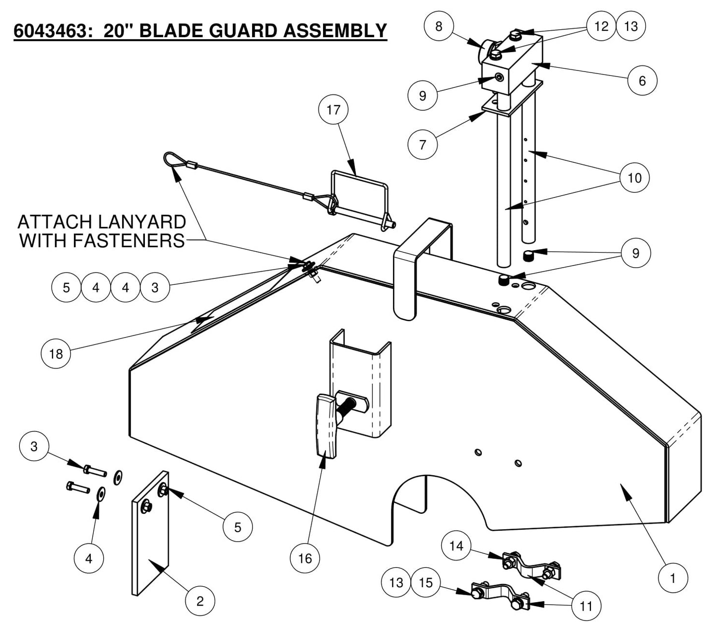 CC7874XL 20" Blade Guard Assembly