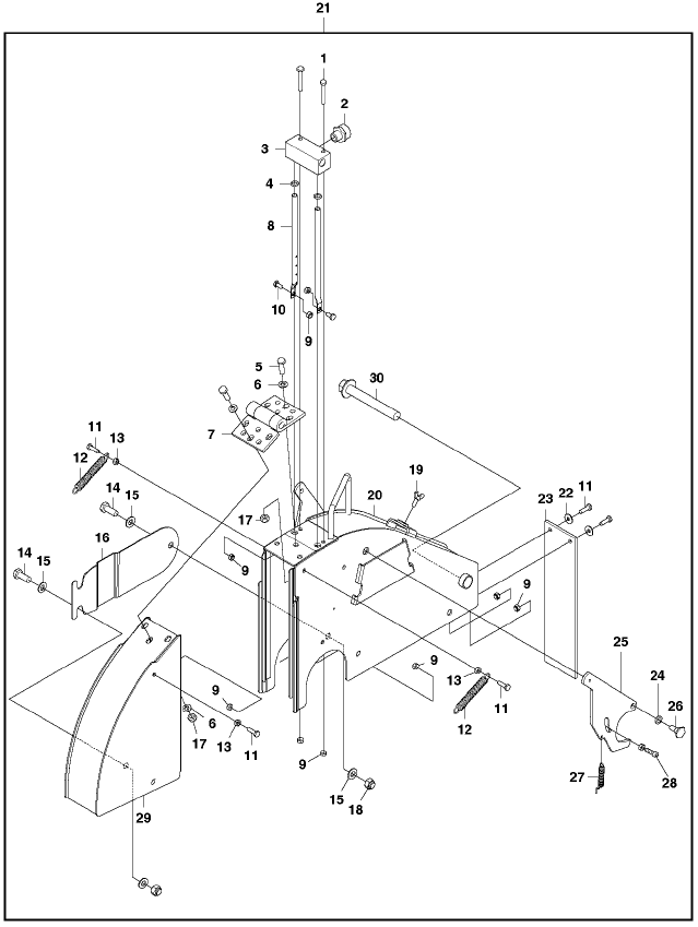 FS3500 Blade Guard 20" Assembly Parts by Husqvarna