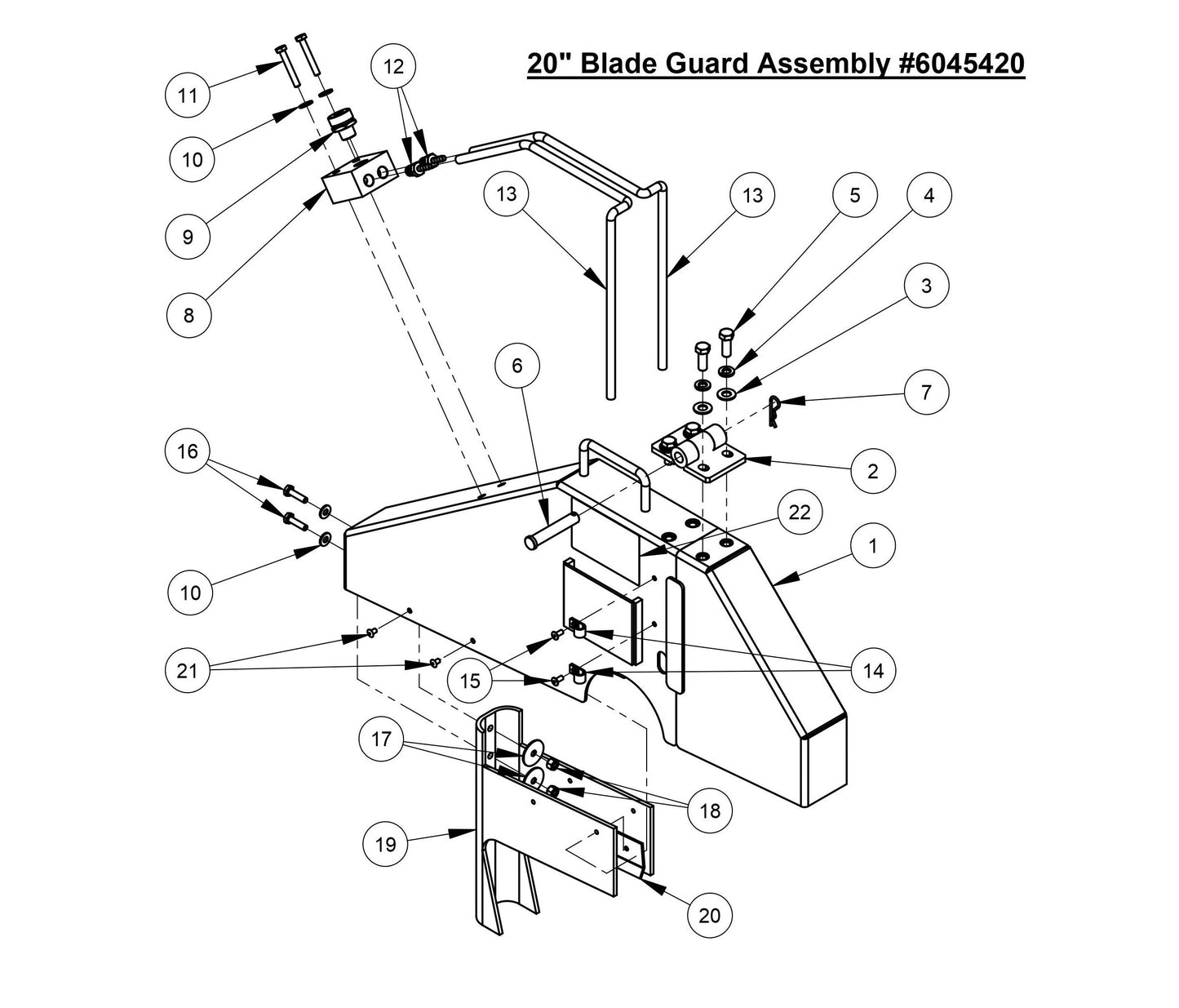 CC4120 /30EXL-3 20'' Blade Guard Assembly