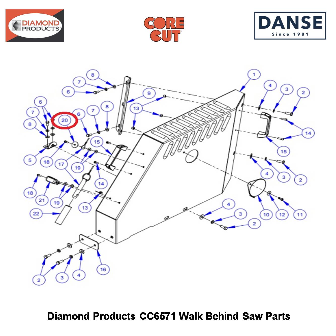 1/4"X1-1/4" Fender Washer 2900083 Fits Core Cut CC6571 Walk Behind Saw By Diamond Products