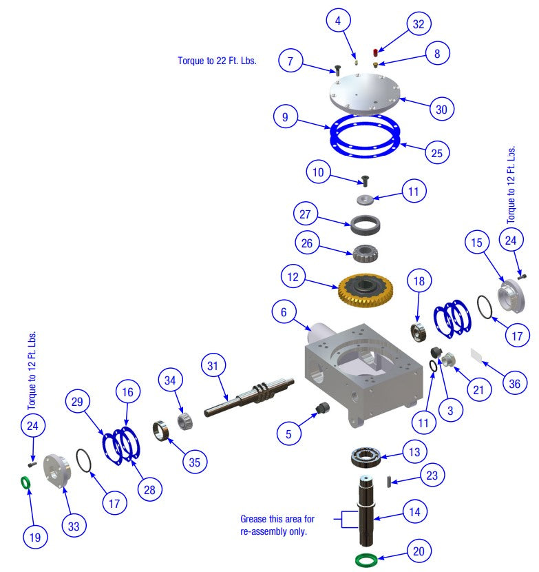 MP245 (pre 2021) LH Gearbox Assembly Parts by Allen Engineering