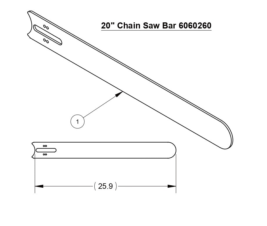CSH24 20" Chain Saw Bar Parts