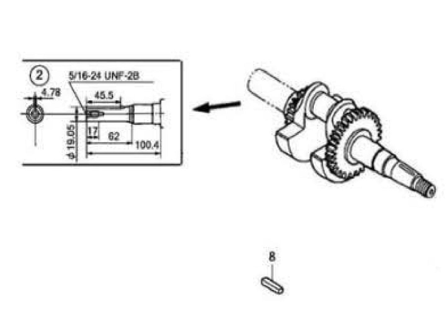 MAC5501G Crankshaft Assembly Parts