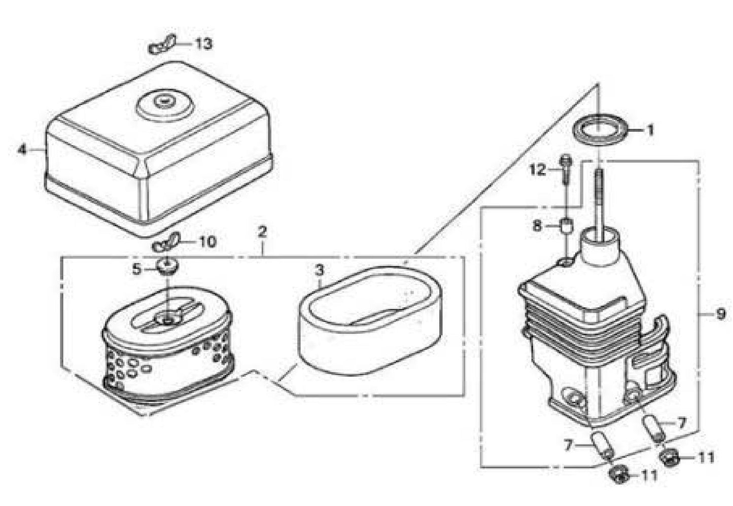MAC5501G Air Cleaner Assembly Parts