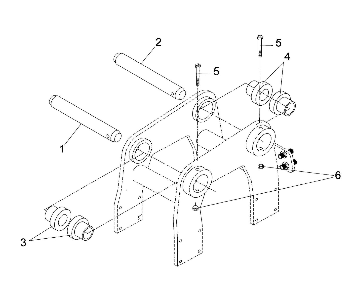 HP210 II (Serial Number 2105000-Up) Mounting Pin Kit Assembly Parts