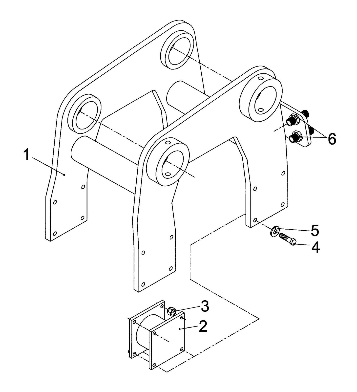 HP210 II (Serial Number 2105000-Up) Hanger Bracket and Mounting Assembly-1 Parts