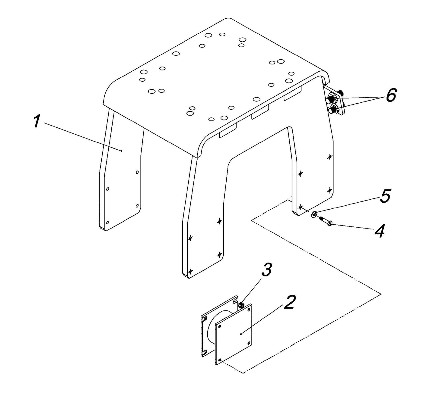 HP210 II (Serial Number 2105000-Up) Hanger Bracket and Mounting Assembly-2 Parts
