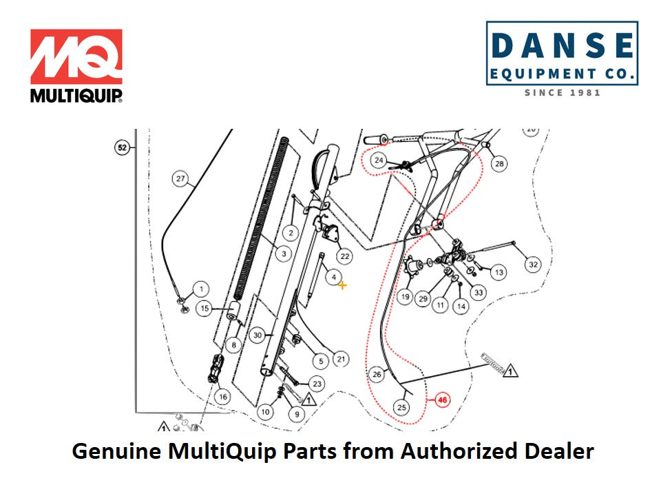 21243 Kit, Throttle For J36-M30 Series Whiteman Walk-Behind Power Trowels By Multiquip