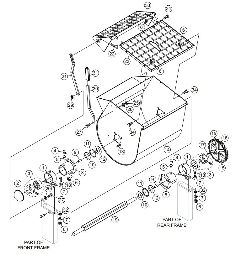 Steel Tub Assembly Parts-WM70SH5C, WM70SH8C HONDA GX160/GX240 GASOLINE ENGINE