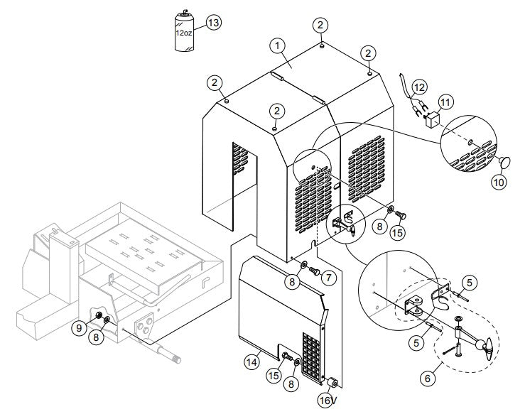 Cabinet Assembly Parts-WM70SH5C, WM70SH8C HONDA GX160/GX240 GASOLINE ENGINE