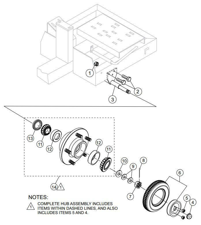 Axle Assembly Parts-WM70SLF, WM70PLF MPOWER 177F-BH 9.0 HP GASOLINE ENGINE
