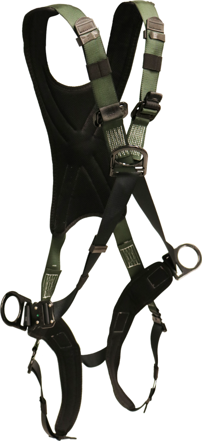 22970B Stratos Harness crossover style with hip d-rings by FrenchCreek Production Green