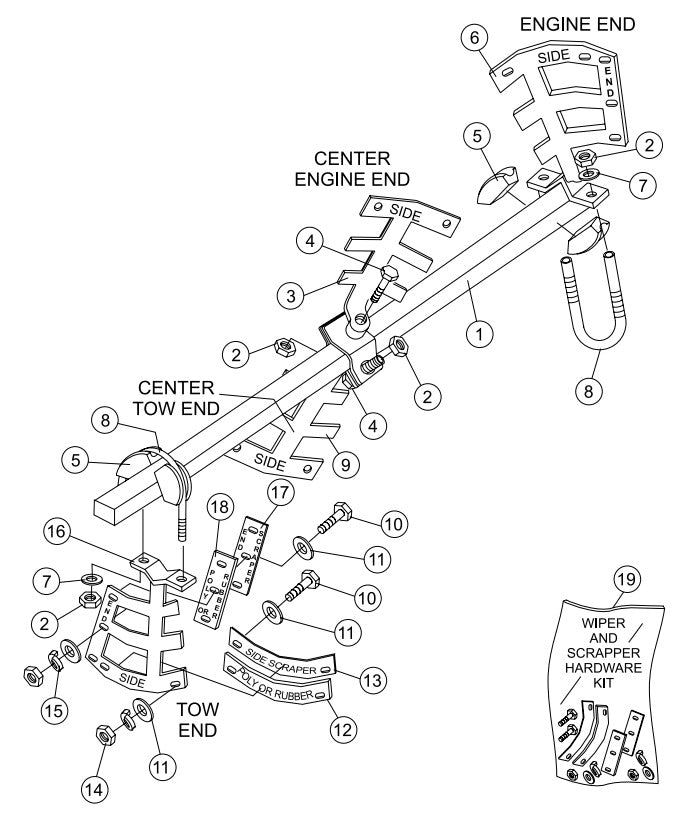 Paddle Shaft Assembly Parts-WM90SH8/WM90PH8, WM90SE/WM90PE HONDA GX240 GASOLINE ENGINE AND 3 HP ELECTRIC MOTOR