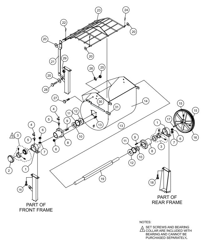 Steel Drum Assembly Parts-WM90SLF, WM90PLF MPOWER 177F-BH 9.0 HP GASOLINE ENGINE