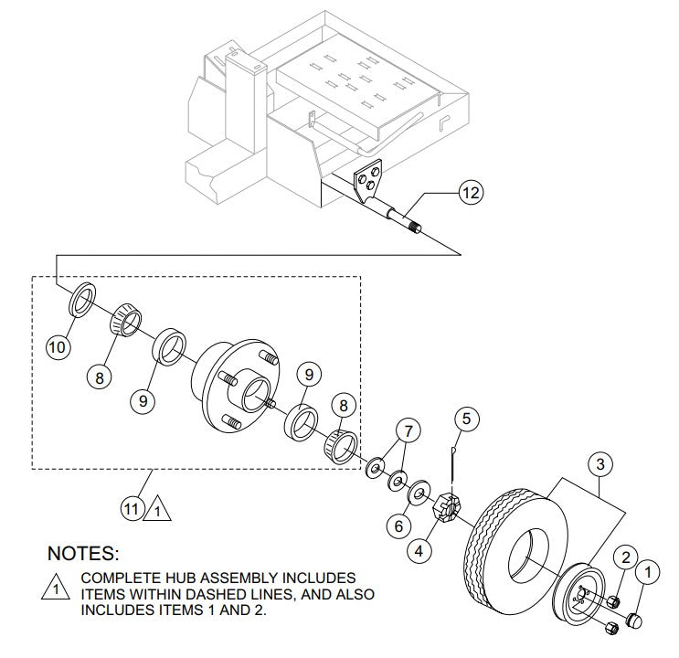 Axle Assembly Parts-WM90SLF, WM90PLF MPOWER 177F-BH 9.0 HP GASOLINE ENGINE