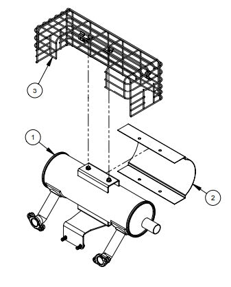 CC2500 25HP Kohler Muffler Assembly Parts By Diamond Products