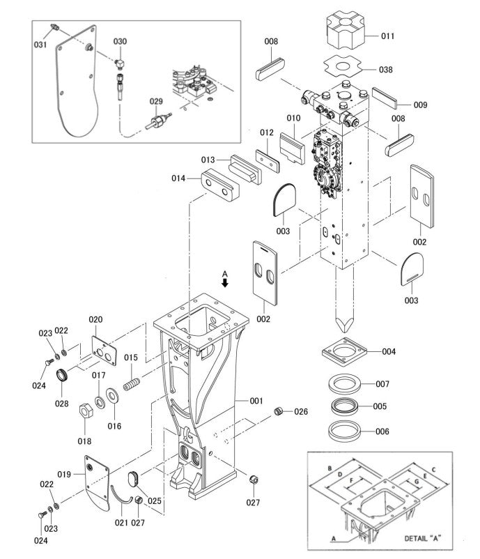 Box Screw Type Adjusters (S/N 02141 ~) Parts for Fx475