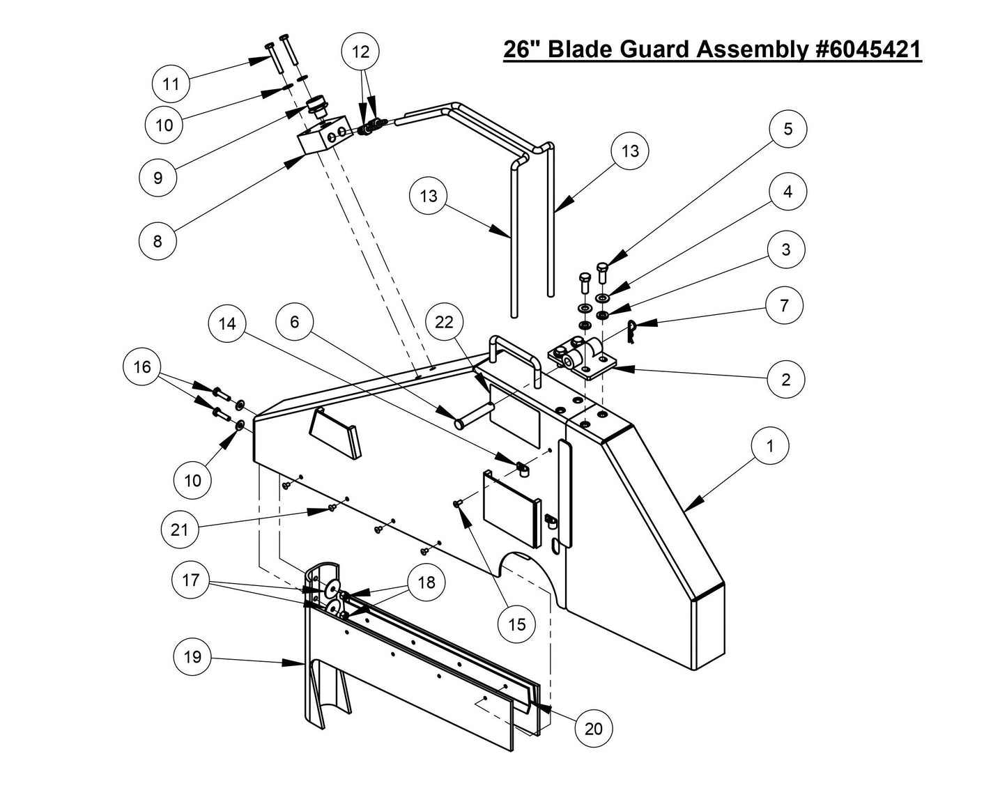 CC4144DXL 26'' Blade Guard Assembly