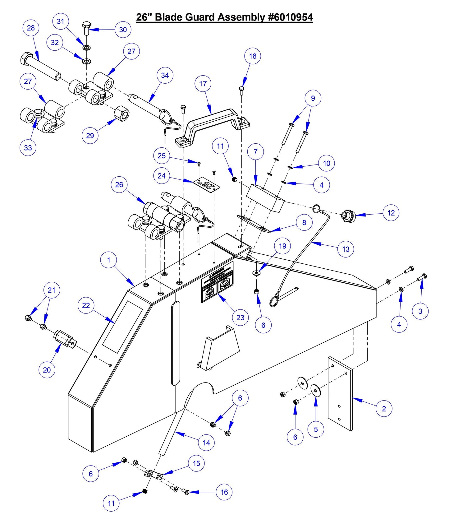 CC5049 26'' Blade Guard Assembly