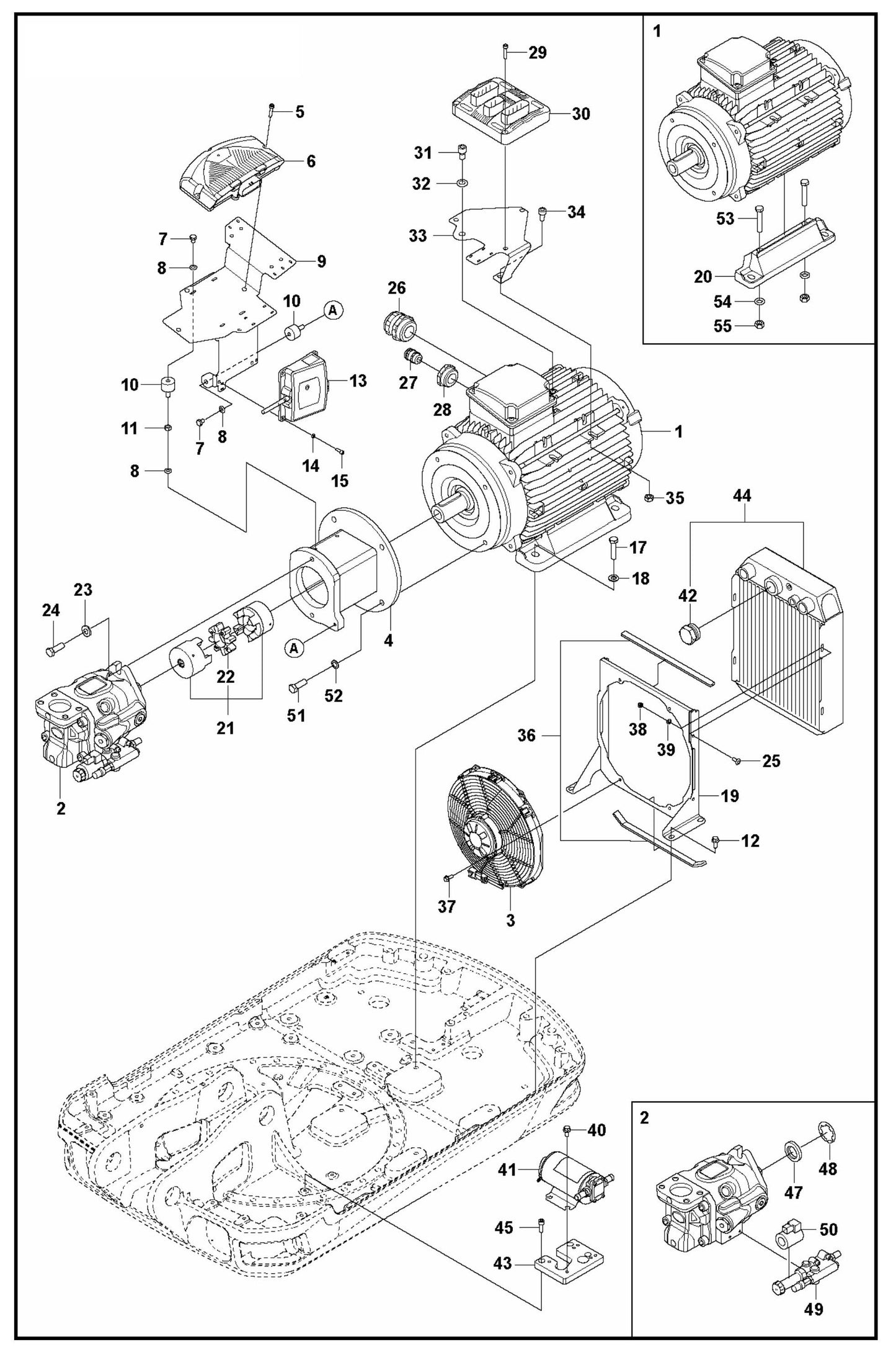 DXR 275 Hydraulic Pump Motor Assembly Parts