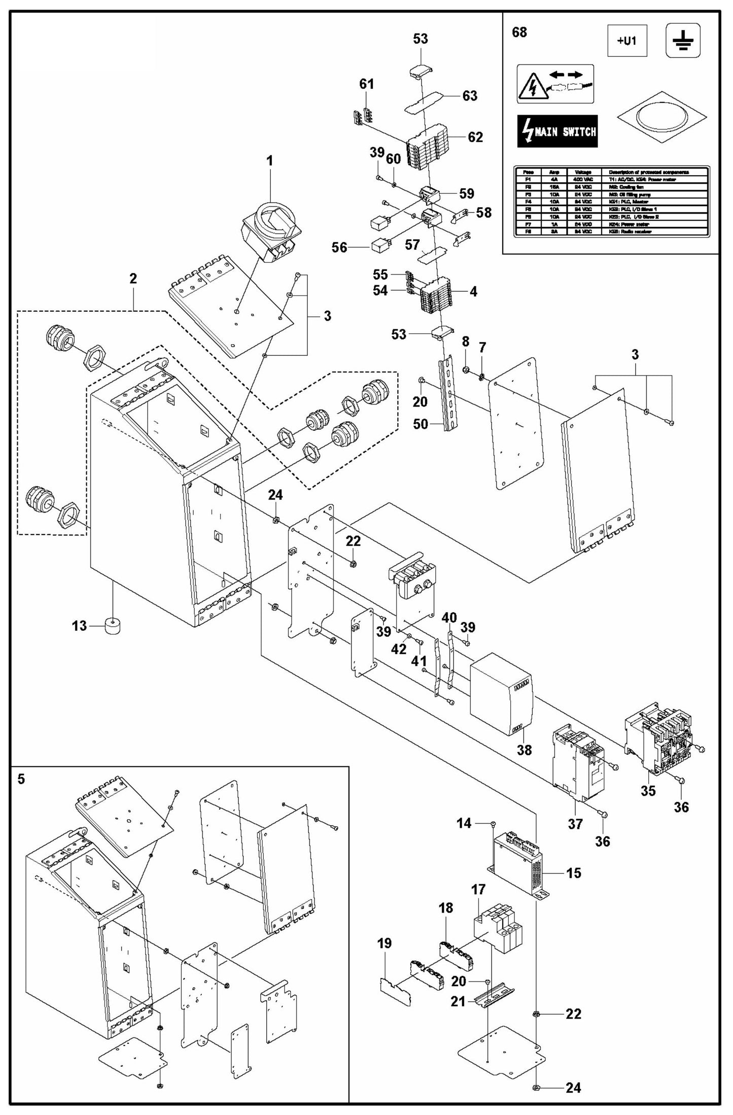 DXR 275 Electrical Assembly Parts