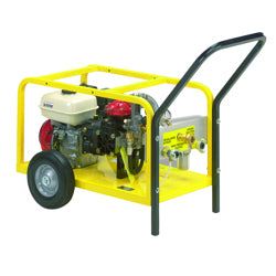 278058 Diaphragm-style Test Pump: 9.5 gpm/550 psi Briggs & Stratton engine, 12' output & 10' intake hoses By Cherne