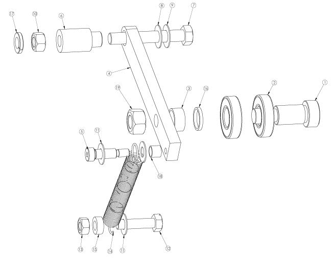 Blade Idler Pulley Assembly parts-2000E, 2009-30 by Husqvarna