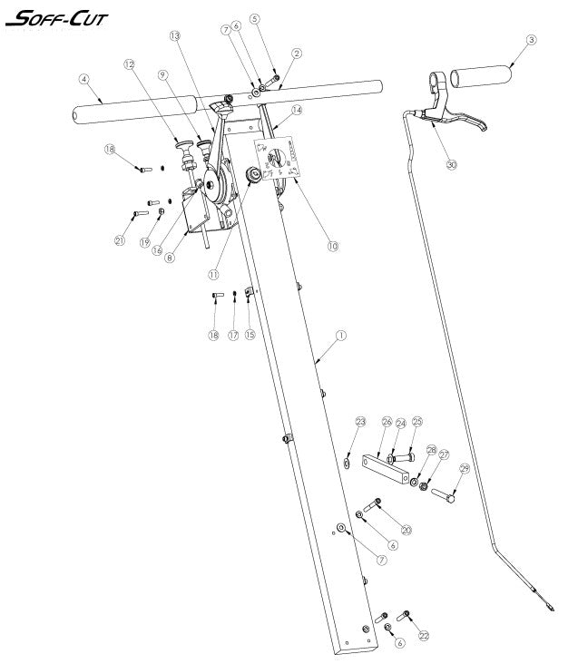 Handle Assembly parts-2000E, 2009-30 by Husqvarna